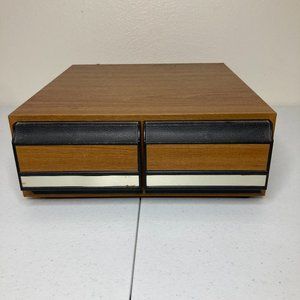 Cassette Tape Wood Storage Box Up to 24 Tapes